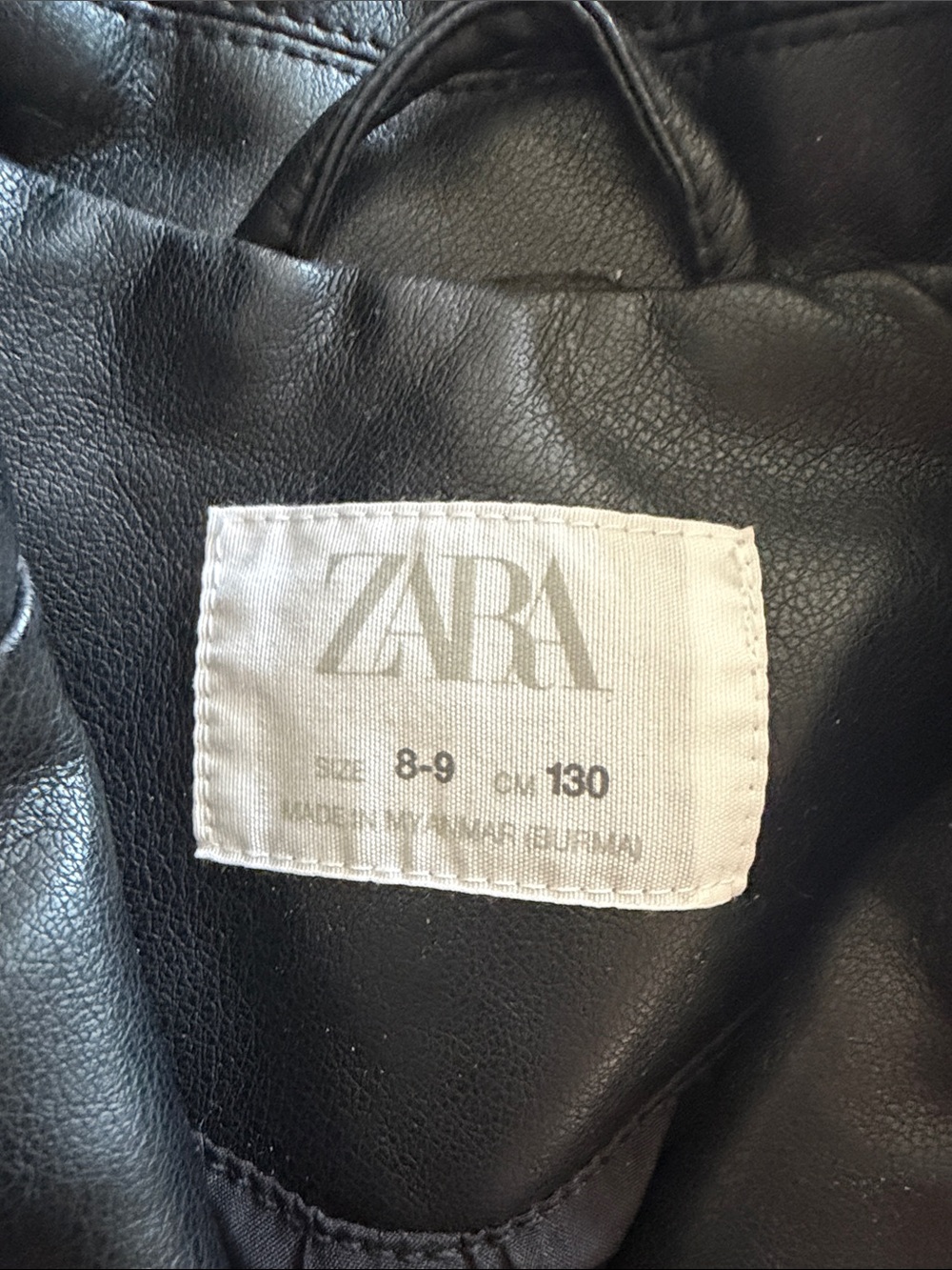 Zara Black Faux Leather Biker Vest with Silver Hardware - Picture 2 of 2